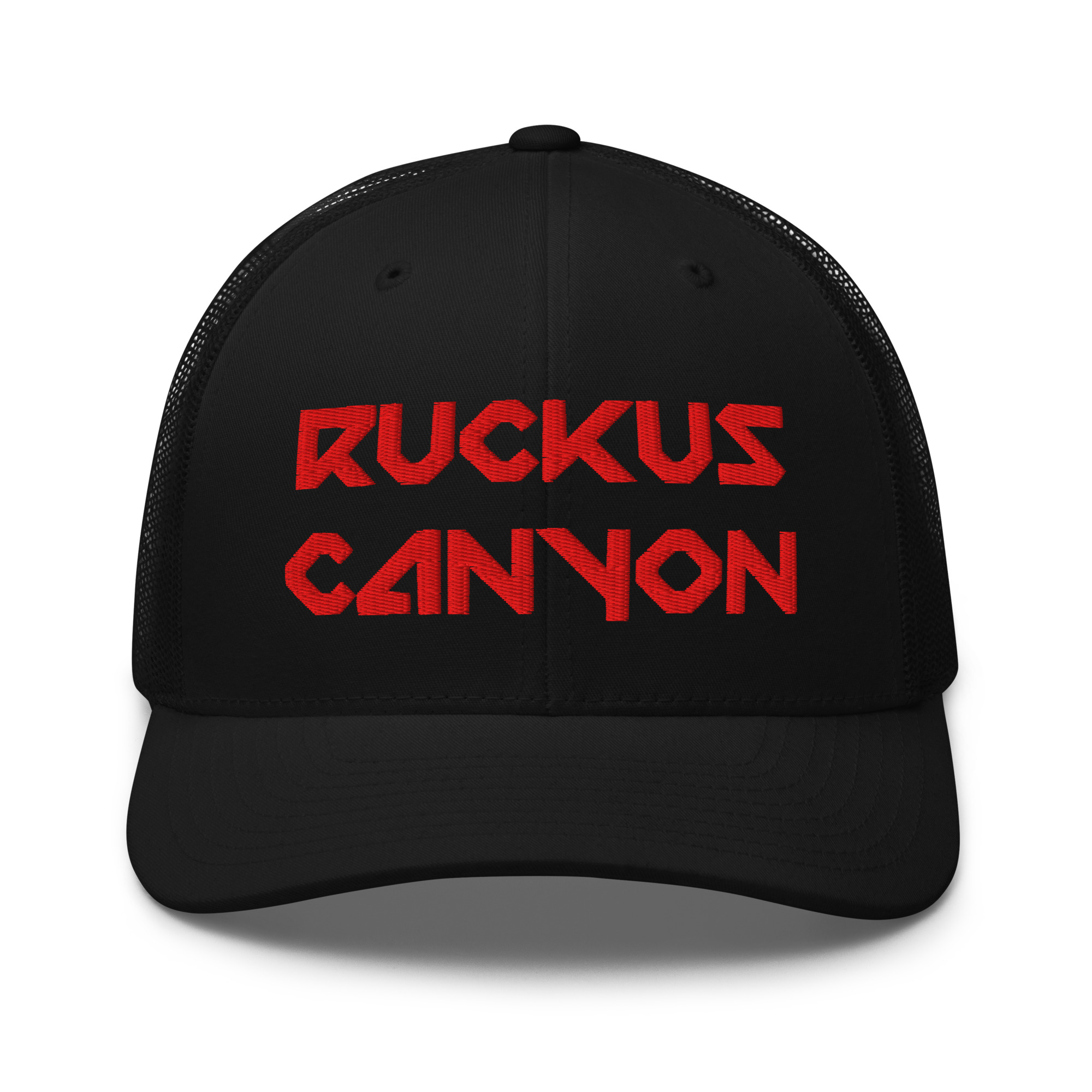 Ruckus Canyon Red Stitch trucker hat